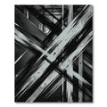 Monochromatic Abstract Geometric Brush Stroke Rug