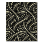 Dynamic Swirl Monochrome Stripe Rug