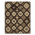 Celestial Sun Diamond Gold Brown Rug