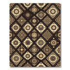 Celestial Sun Diamond Gold Brown Rug