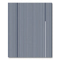 Navy White Vertical Stripe Composition Rug