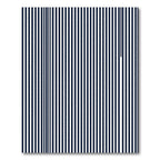Navy White Vertical Stripe Composition Rug