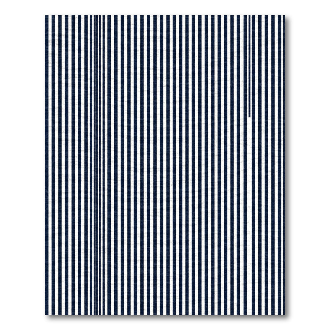 Navy White Vertical Stripe Composition Rug