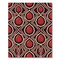 Crimson Cabochon Linked Arabesque Rug