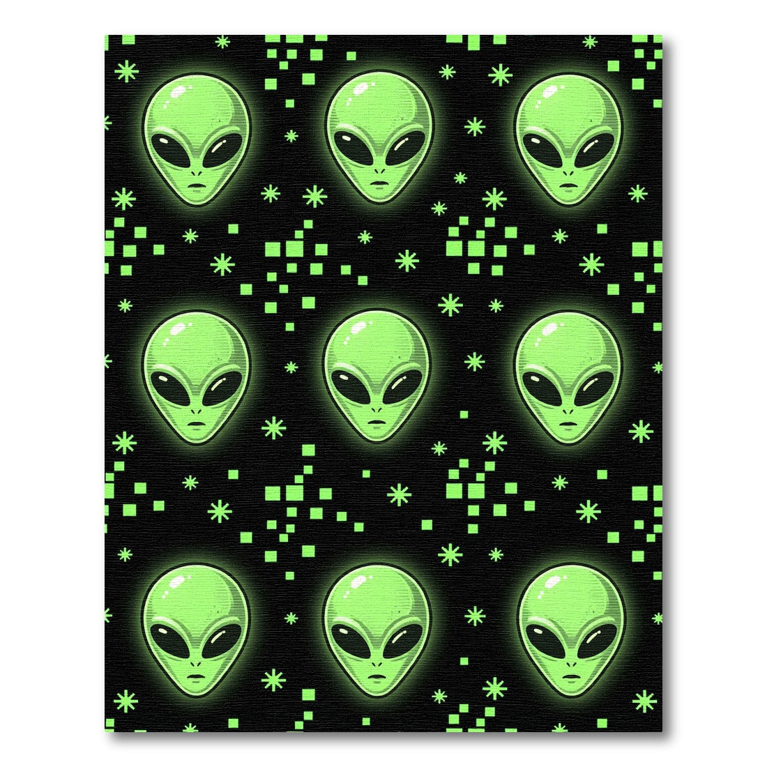 Glow in the Dark Alien Galaxy Rug