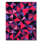 Bold Geometric Triangle Abstract Mosaic Rug