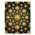 Golden Celestial Starry Night Geometry Rug