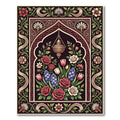 Ornate Floral Arch with Golden Lantern Rug