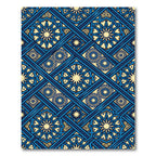 Navy Blue Geometric Eleven Point Star Rug