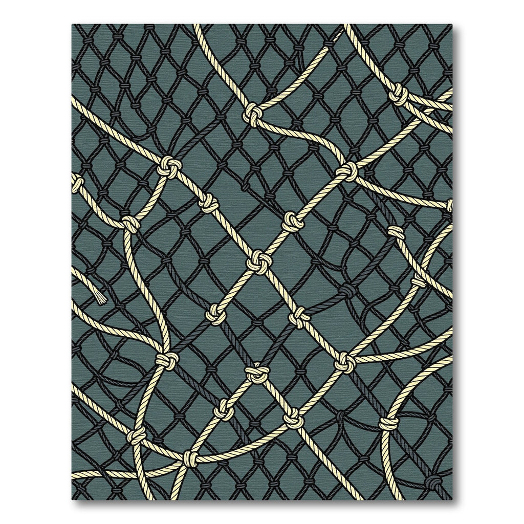 Nautical Interwoven Rope Net Rug
