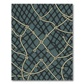 Nautical Interwoven Rope Net Rug