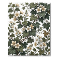Elegant Sage and Cream Botanical Vine Rug