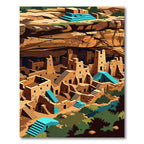 Terracotta Canyon Pueblo Steep Staircase Rug