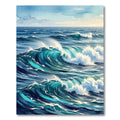 Deep Blue Ocean Wave Splash Rug