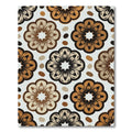 Earthy Coffee Bean Floral Medallion Rug
