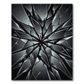 Shattered Crystal Starburst Black Rug