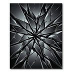 Shattered Crystal Starburst Black Rug