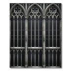 Gothic Arched Silver Window Frame Rug