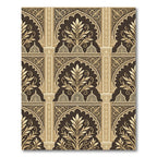 Ornate Golden Gilded Archway Filigree Rug