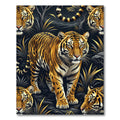 Ethereal Gold Tiger Jungle Silhouette Rug