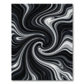 Monochrome Swirling Marble Agate Rug