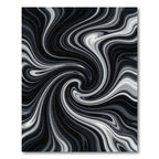 Monochrome Swirling Marble Agate Rug