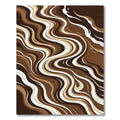 Chocolate Swirl Abstract Contemporary Rug