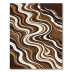 Chocolate Swirl Abstract Contemporary Rug