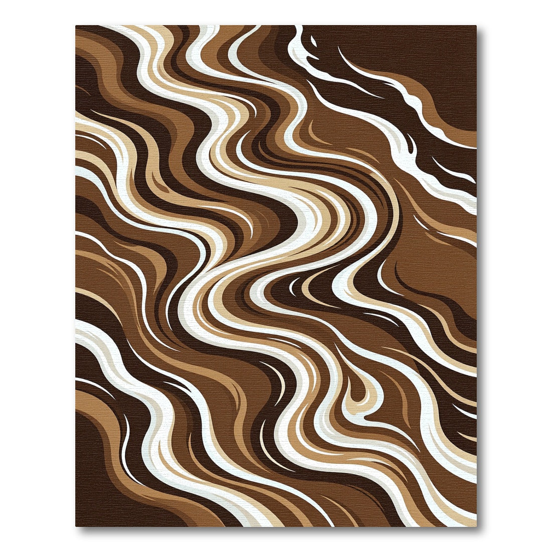 Chocolate Swirl Abstract Contemporary Rug