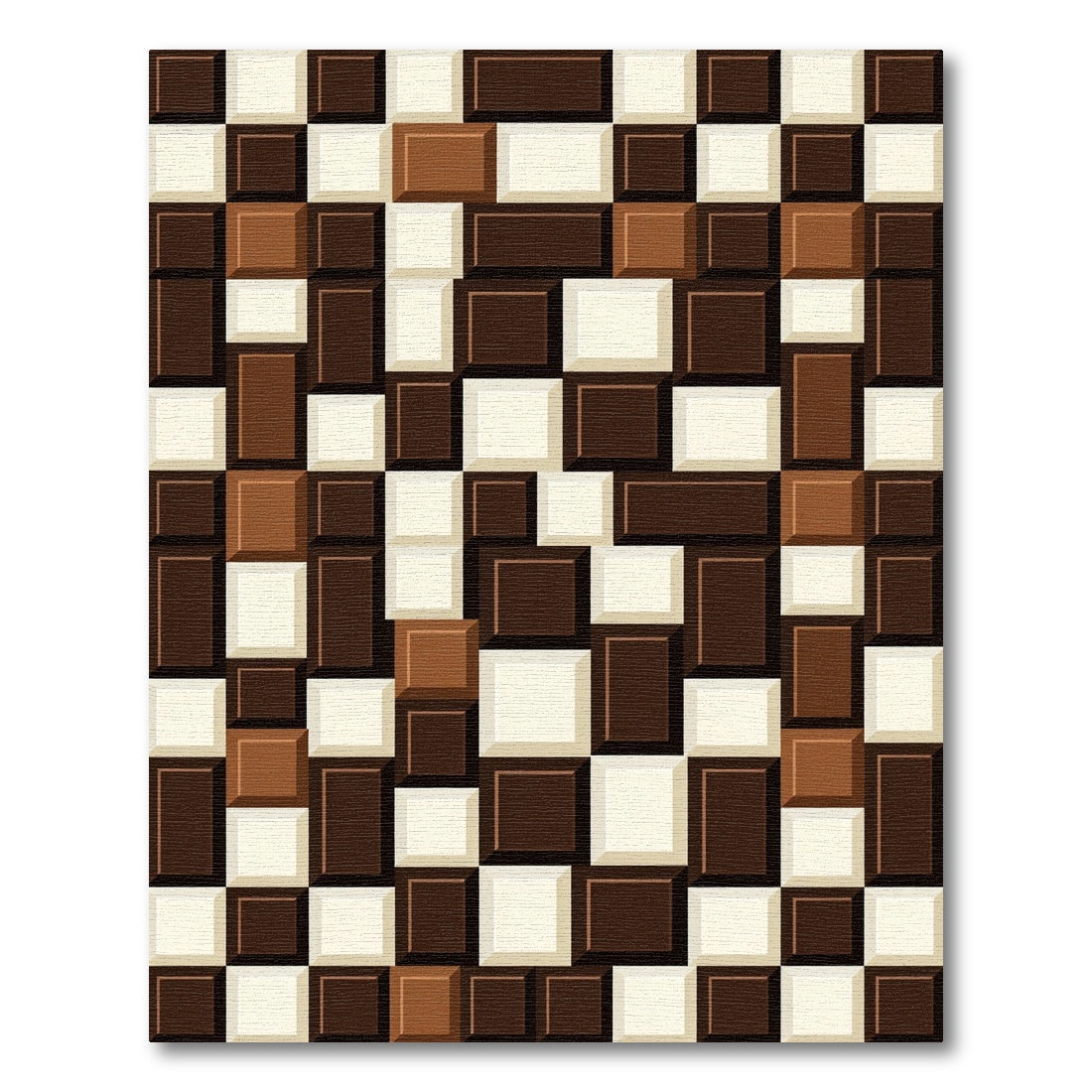 Chocolate Bar Block Arrangement Rug