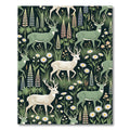 Whimsical Deer and Lupine Meadow Rug