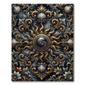 Celestial Gold Shell Baroque Medallion Rug