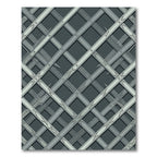 Gray Interlocking Lattice Structure Rug