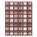 Muted Pink and Gray Plaid Grid Rug