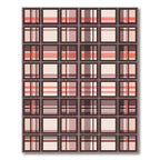 Muted Pink and Gray Plaid Grid Rug