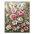Romantic Pink Floral Bouquet Art Rug