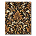 Rich Gold Acanthus Leaf Damask Rug
