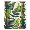 Lush Green Ferns and Classical Columns Rug
