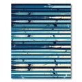 Deep Blue Striped Brushstroke Splash Rug
