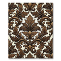 Rich Brown Vintage Acanthus Scroll Rug