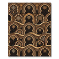 Rich Brown Archway Botanical Medallion Rug