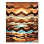 Layered Desert Sunset Landscape Rug