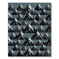 Gray Abstract Mountain Peaks Rug