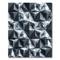 Modern Icy Silver Geometric Prism Rug