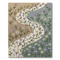 Pastel Daisy Strewn Winding Path Rug