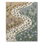 Pastel Daisy Strewn Winding Path Rug