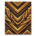 Golden Canyon Geometric V-Shape Rug