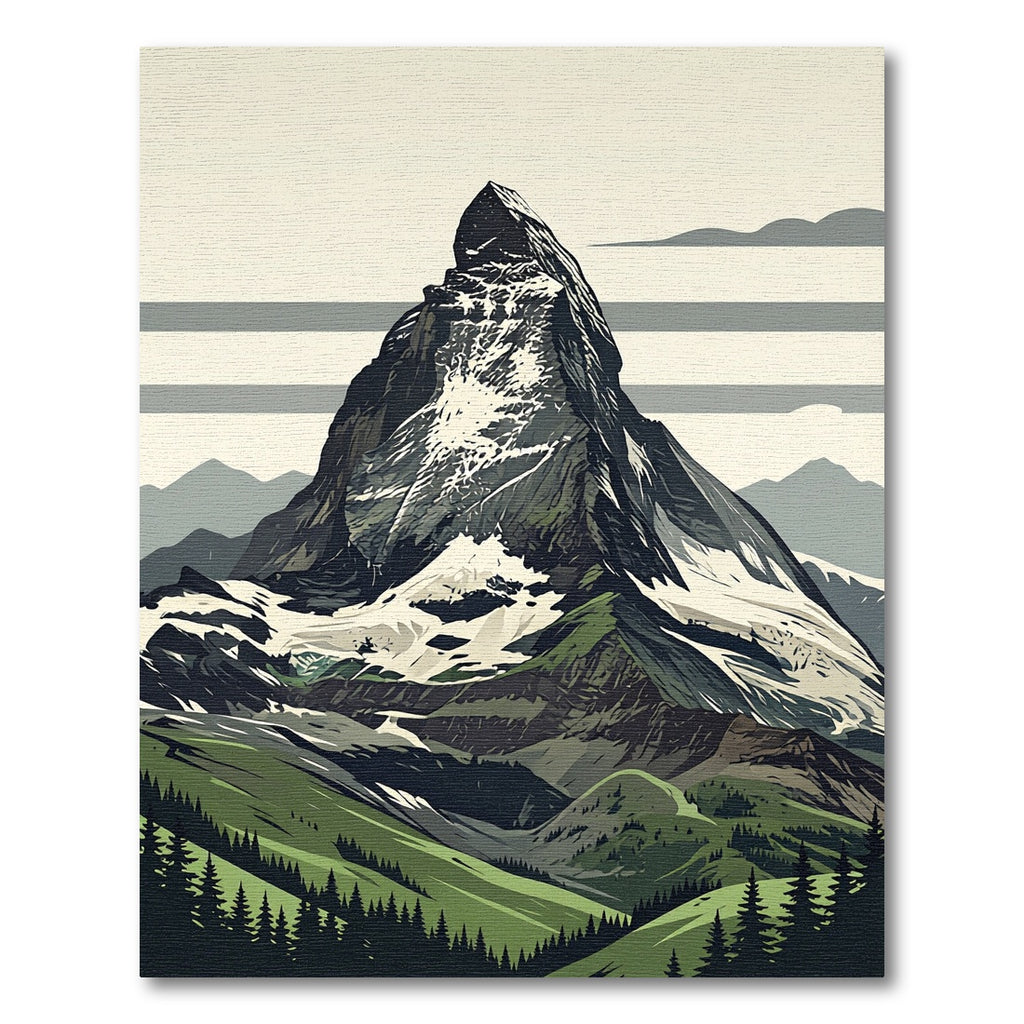 Majestic Matterhorn Peak Alpine Mountain View Rug