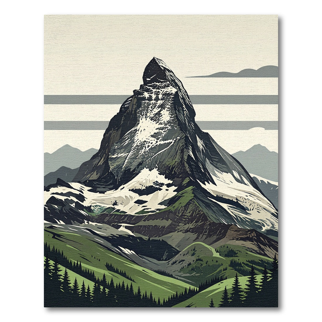 Majestic Matterhorn Peak Alpine Mountain View Rug