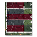 Distressed Football Field Grid Lines Rug